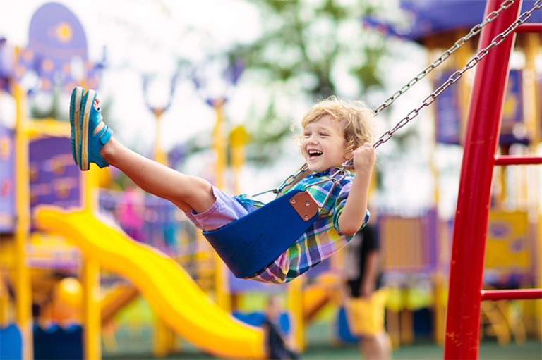 child playing at park in carmel indiana